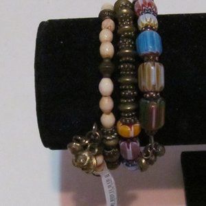 Wrap around coil glass and metal beads